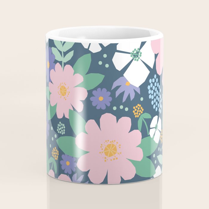 Pink and violet florals Coffee Mug Gallery Image 4