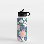 Pink and violet florals Water Bottle Gallery Image 1