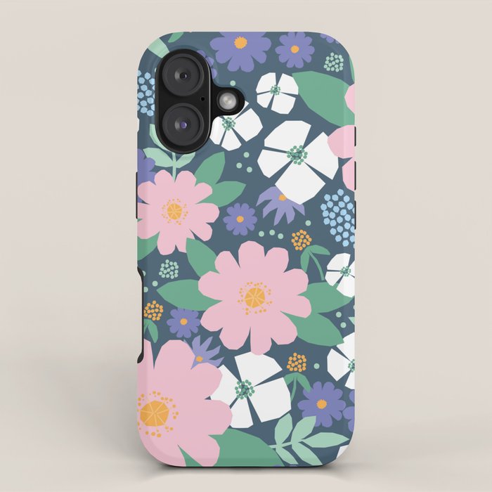 Pink and violet florals iPhone Case Gallery Image 1