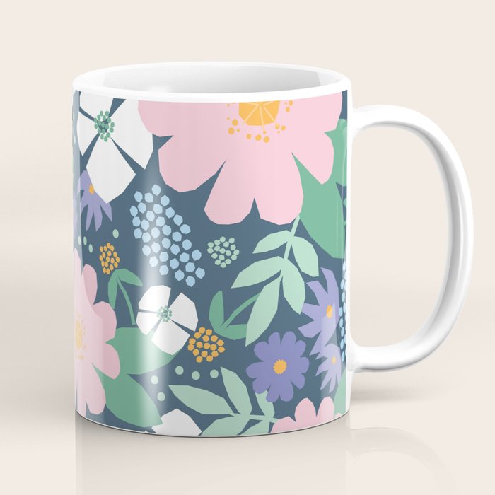 Pink and violet florals Coffee Mug Gallery Image 1