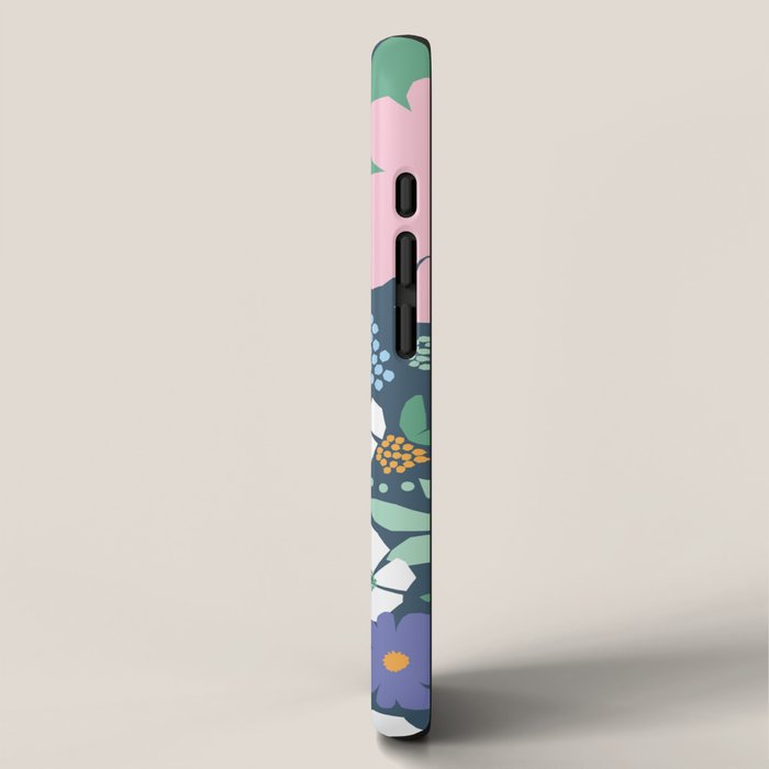 Pink and violet florals iPhone Case Gallery Image 2