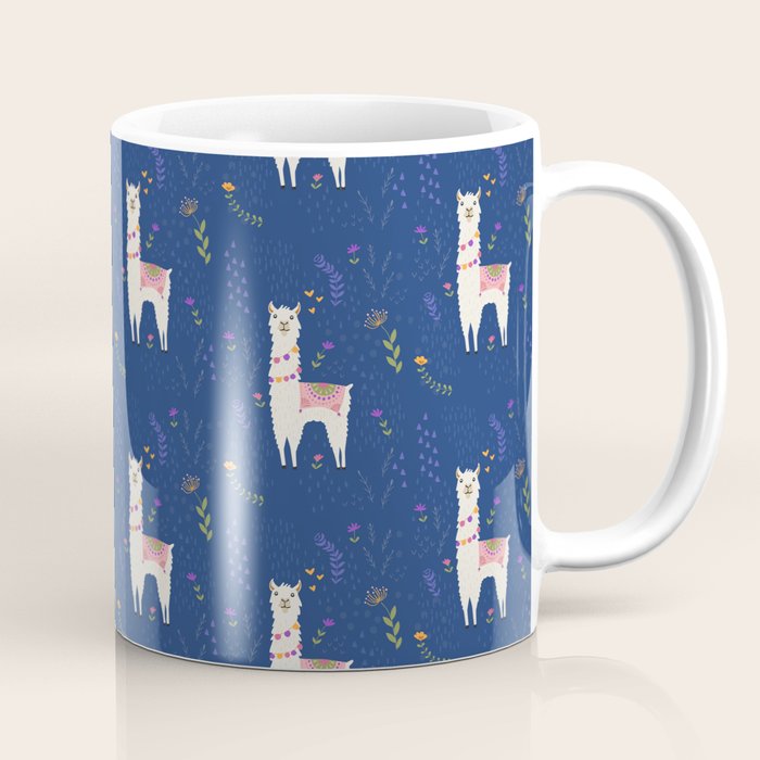 Llama on Blue Coffee Mug Gallery Image 1