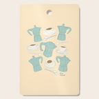 Moka Pots and Espresso Cups Cutting Board Gallery Image 1