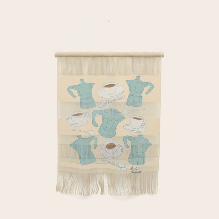 Moka Pots and Espresso Cups Wall Hanging Gallery Image 1