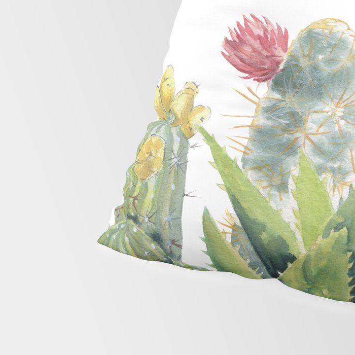 Cactus Watercolor Pillow Sham Gallery Image 4