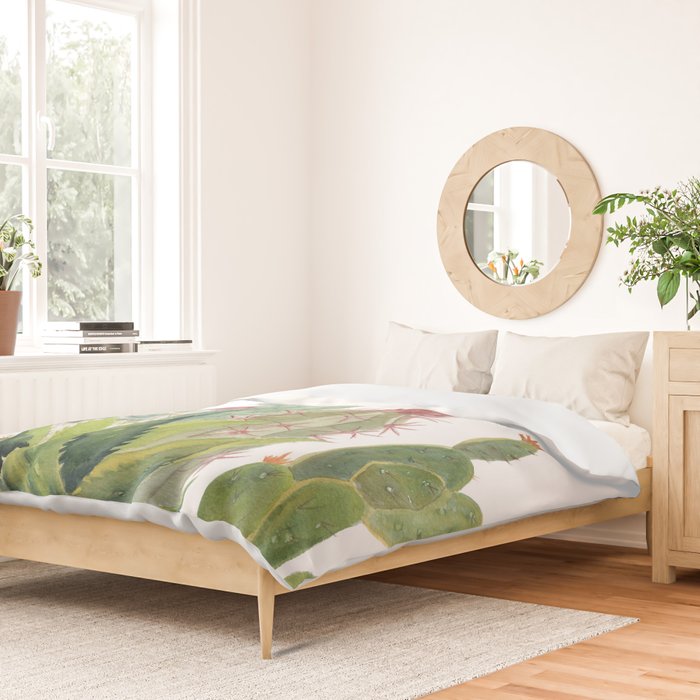 Cactus Watercolor Duvet Cover Gallery Image 2