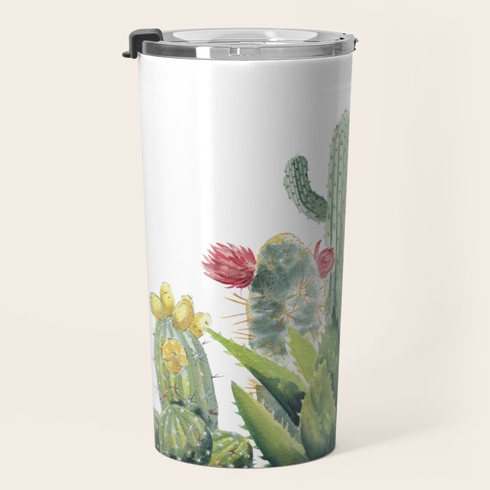 Cactus Watercolor Travel Mug Gallery Image 3