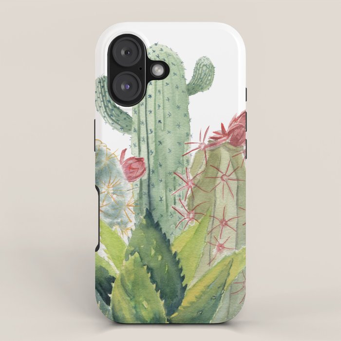 Cactus Watercolor iPhone Case Gallery Image 1