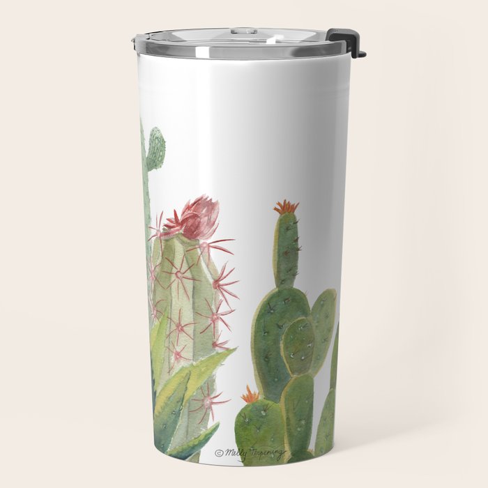 Cactus Watercolor Travel Mug Gallery Image 2