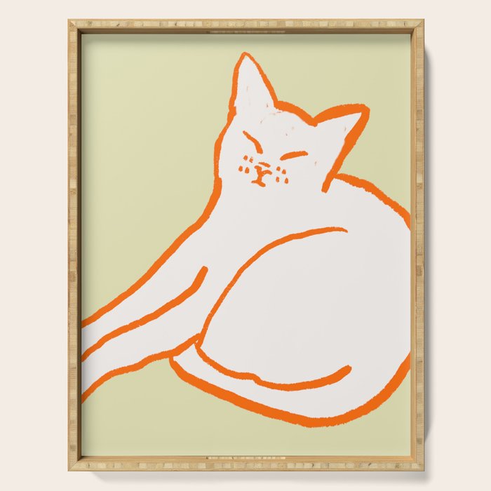 Good Morning Cat Serving Tray Gallery Image 1