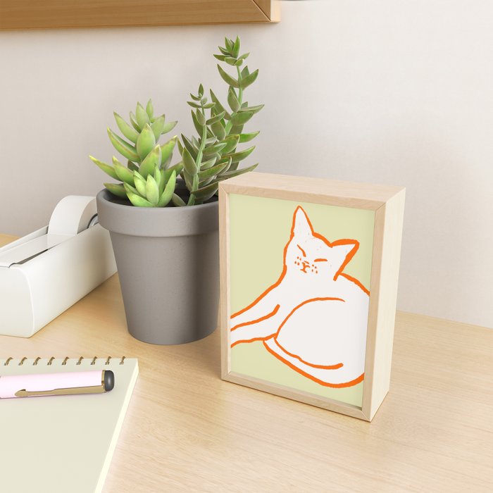 Good Morning Cat Mini Art Print Gallery Image 2