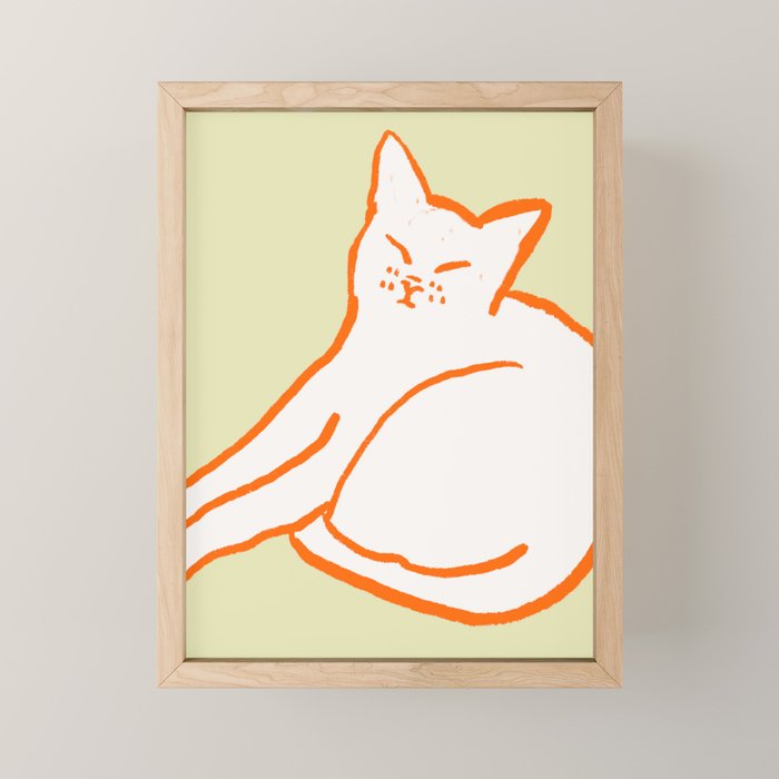 Good Morning Cat Mini Art Print Gallery Image 1