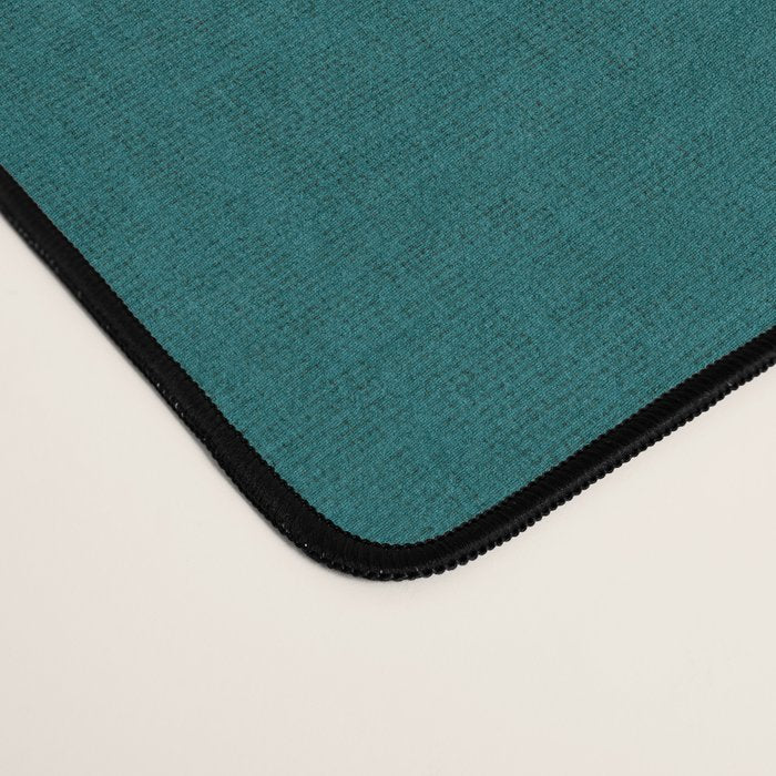abstract whimsical flower on teal Desk Mat Gallery Image 4