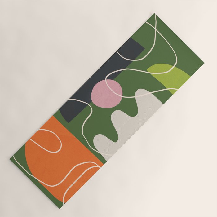 Minimal Colorful Abstract Shapes 6 Yoga Mat Gallery Image 1