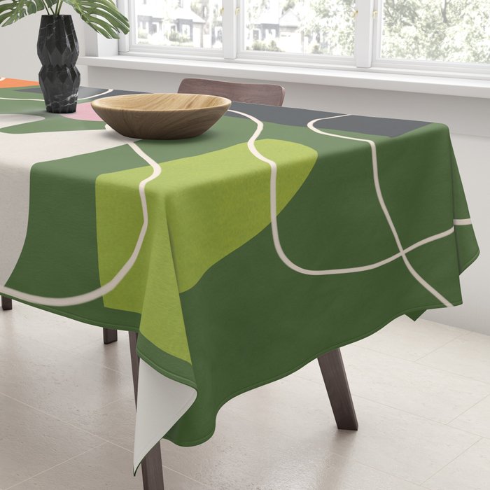 Minimal Colorful Abstract Shapes 6 Tablecloth Gallery Image 3