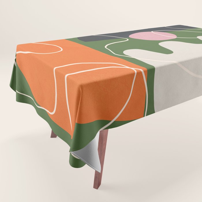Minimal Colorful Abstract Shapes 6 Tablecloth Gallery Image 1