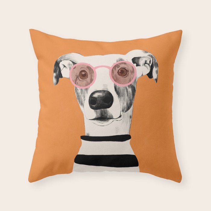 Dog Portrait Throw Pillow Gallery Image 1