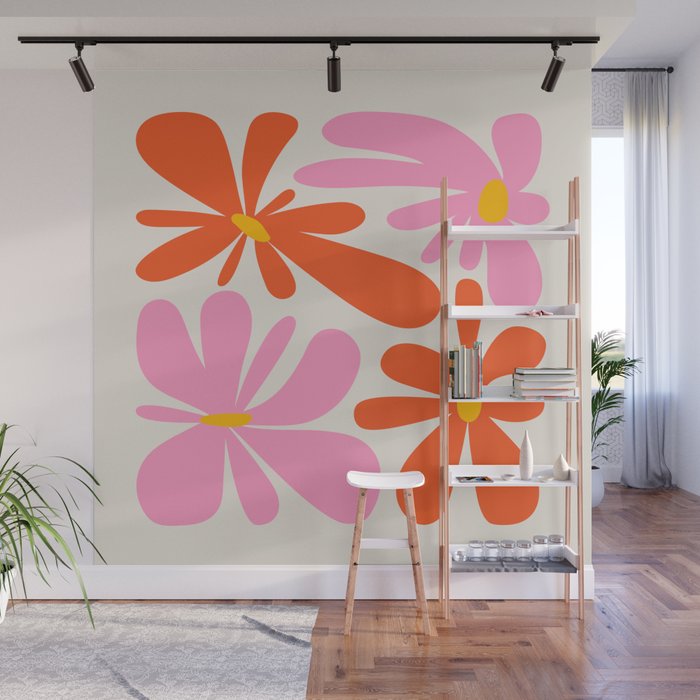 Bloom: Peach Matisse Color Series 04 Wall Mural Gallery Image 1