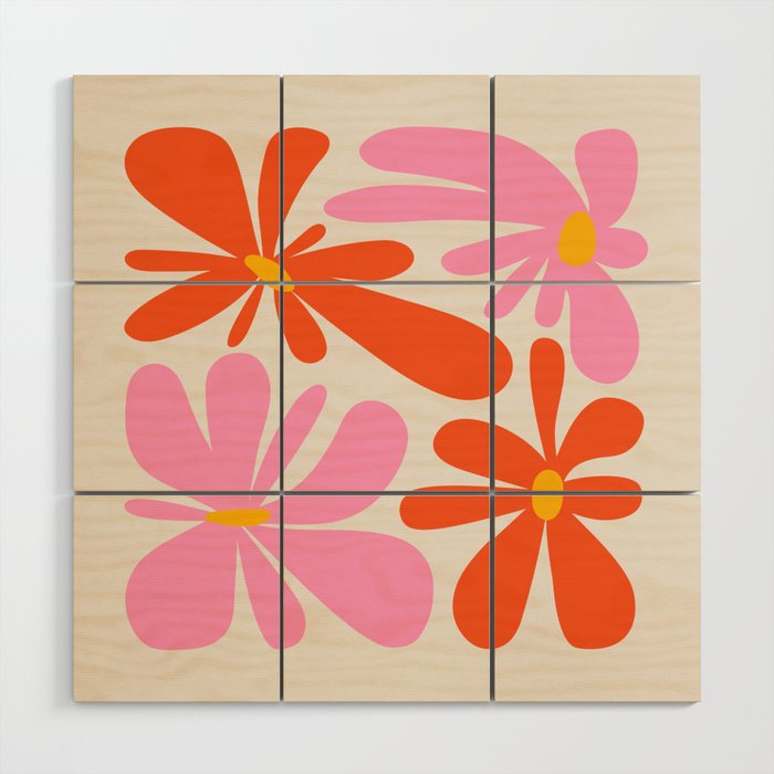 Bloom: Peach Matisse Color Series 04 Wood Wall Art Gallery Image 1