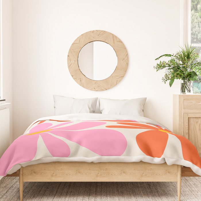 Bloom: Peach Matisse Color Series 04 Duvet Cover Gallery Image 3