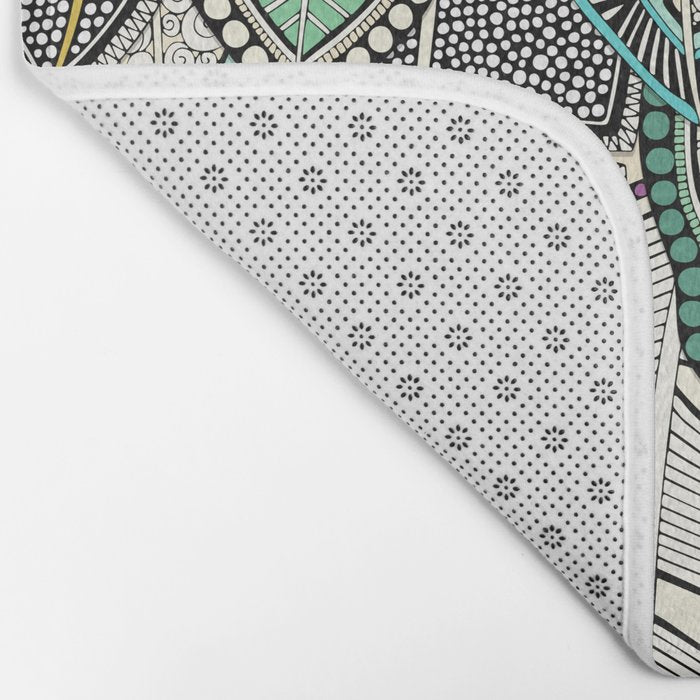 layered palm leaves Bath Mat Gallery Image 2