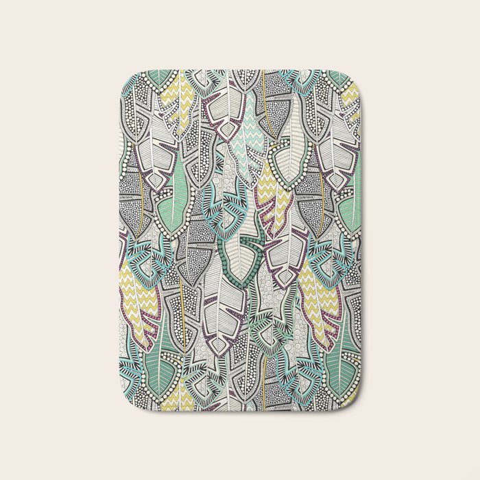 layered palm leaves Bath Mat Gallery Image 1