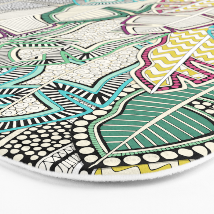 layered palm leaves Bath Mat Gallery Image 3