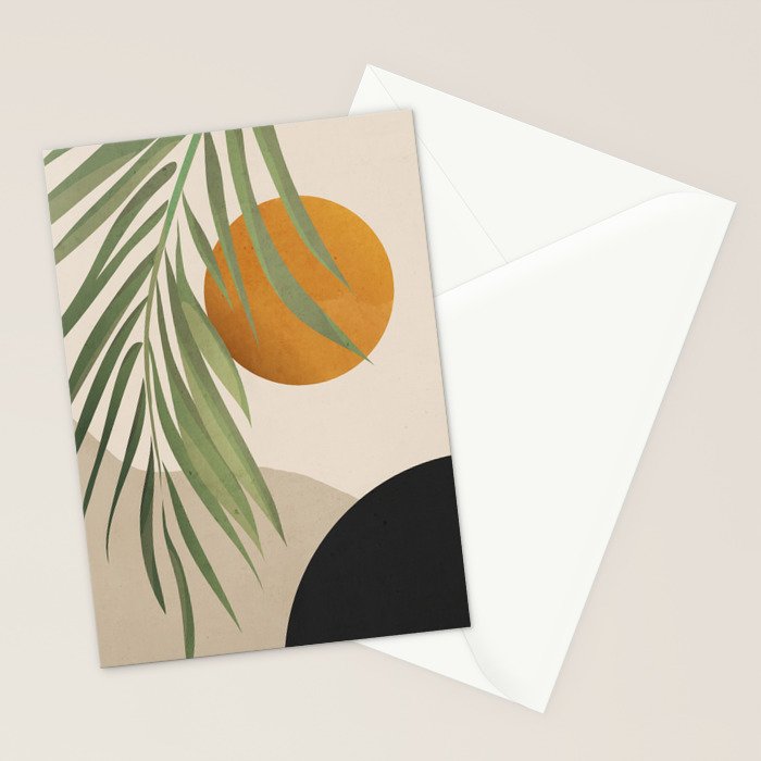 Abstract Art Tropical Leaves 47 Stationery Card Gallery Image 2