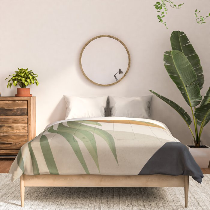 Abstract Art Tropical Leaves 47 Comforter Gallery Image 3