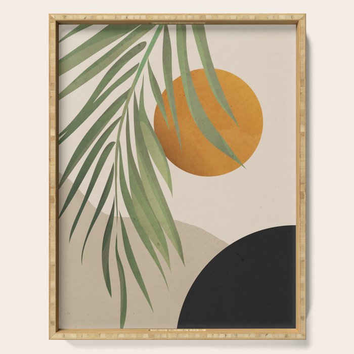 Abstract Art Tropical Leaves 47 Serving Tray Gallery Image 1