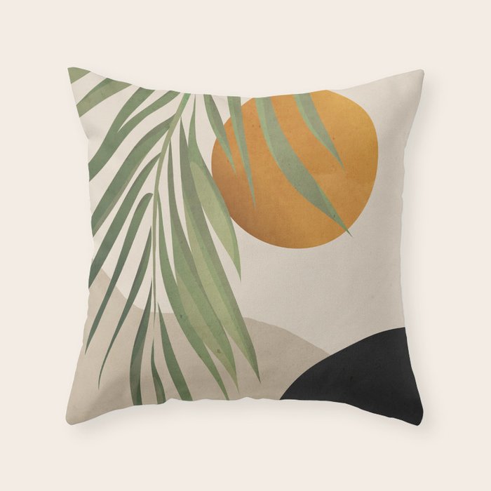 Abstract Art Tropical Leaves 47 Throw Pillow Gallery Image 6