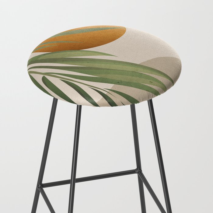 Abstract Art Tropical Leaves 47 Stool Gallery Image 2
