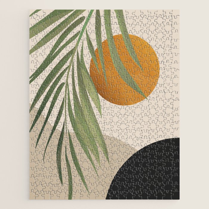Abstract Art Tropical Leaves 47 Jigsaw Puzzle Gallery Image 1