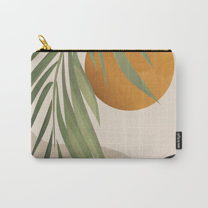 Abstract Art Tropical Leaves 47 Carry All Pouch Gallery Image 1