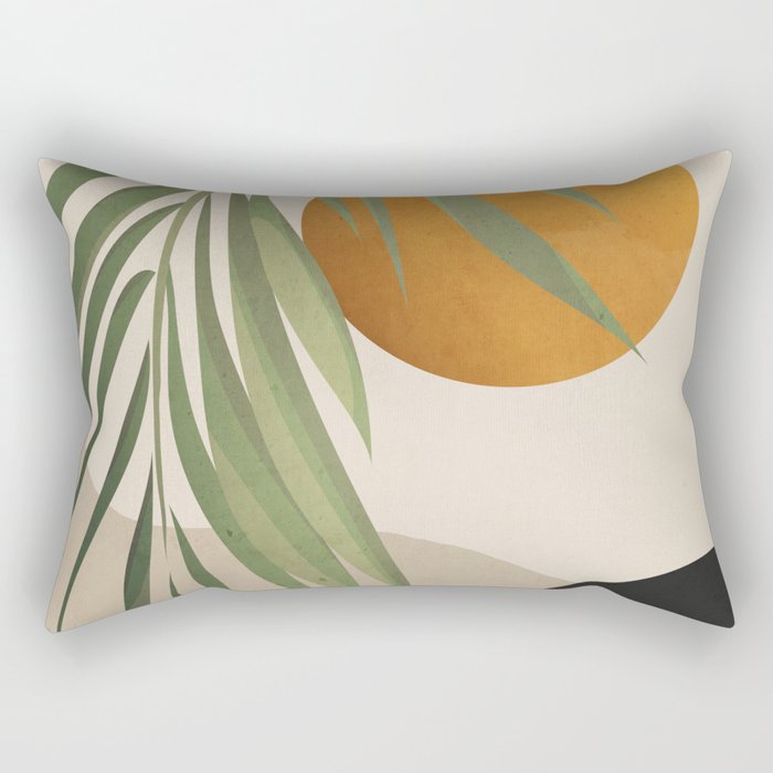 Abstract Art Tropical Leaves 47 Rectangular Pillow Gallery Image 1