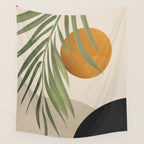 Abstract Art Tropical Leaves 47 Wall Tapestry Gallery Image 4