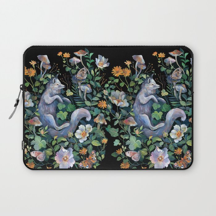 White Fox Garden Laptop Sleeve Gallery Image 1