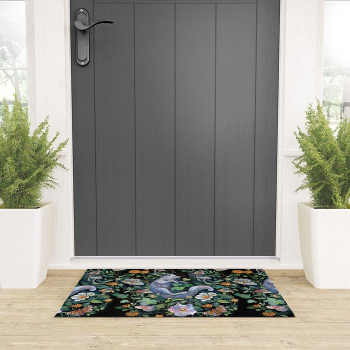 White Fox Garden Welcome Mat Gallery Image 3