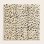 Dalmatian Spots - Black and White Polka Dots Wood Wall Art Gallery Image 1