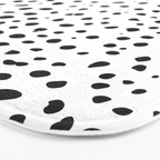 Dalmatian Spots - Black and White Polka Dots Bath Mat Gallery Image 3