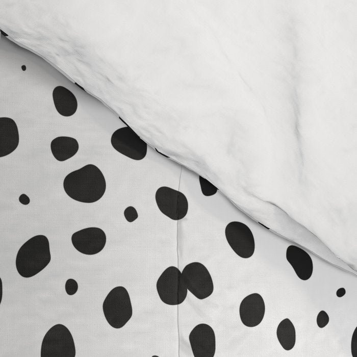 Dalmatian Spots - Black and White Polka Dots Comforter Gallery Image 4