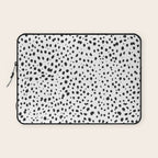 Dalmatian Spots - Black and White Polka Dots Laptop Sleeve Gallery Image 1