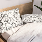 Dalmatian Spots - Black and White Polka Dots Pillow Sham Gallery Image 2