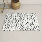 Dalmatian Spots - Black and White Polka Dots Rug Gallery Image 1
