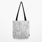 Dalmatian Spots - Black and White Polka Dots Tote Bag Gallery Image 2