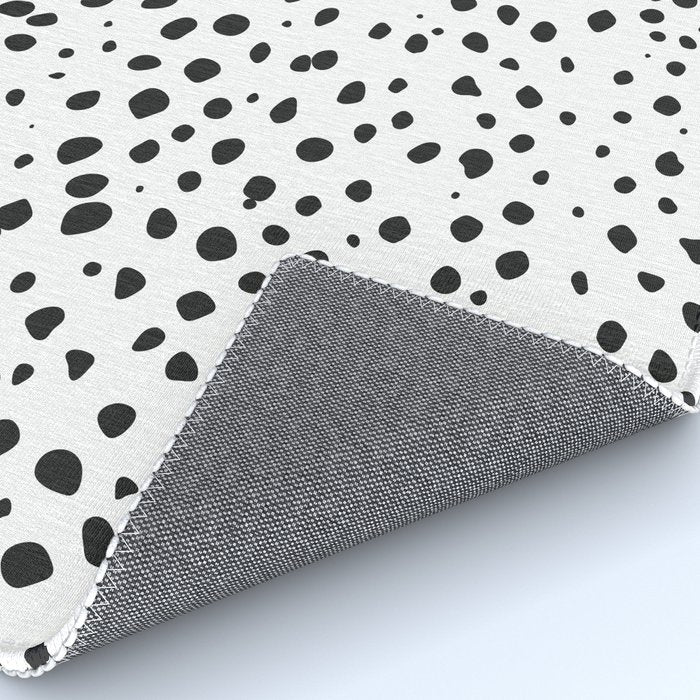 Dalmatian Spots - Black and White Polka Dots Rug Gallery Image 4