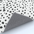 Dalmatian Spots - Black and White Polka Dots Rug Gallery Image 4
