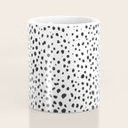Dalmatian Spots - Black and White Polka Dots Coffee Mug Gallery Image 4