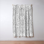 Dalmatian Spots - Black and White Polka Dots Window Curtain Gallery Image 3