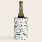 Dalmatian Spots - Black and White Polka Dots Wine Chiller Gallery Image 1